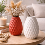 Modern Minimalist Vase – 3D Printed Sculptural Home Decor